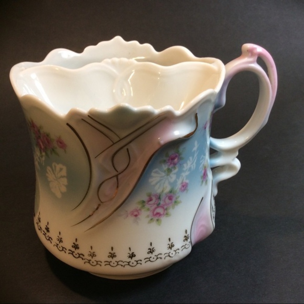 Victorian floralShaving MugWith portrait